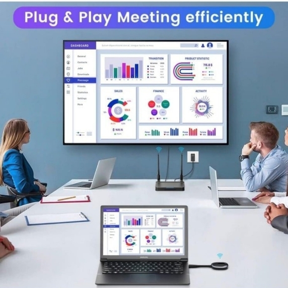 Wireless HDMI Transmitter and Receiver Kit - Plug & Play, Stable 2.4/5GHz Stream - Picture 3 of 8